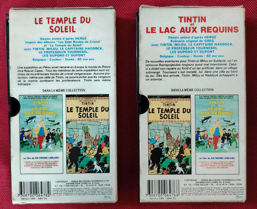 Cassettes VHS " les aventures de Tintin "